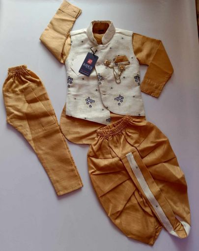 Picture of MDL00079 :: Size:3-4 Years :: Boys Party Wear-Sherwani and Dhoti Sets