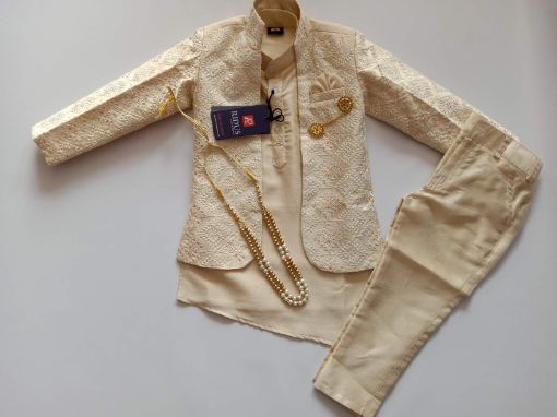 Picture of MDL00081 :: Size:6-7 Years :: Boys Party Wear-Sherwani and Dhoti Sets