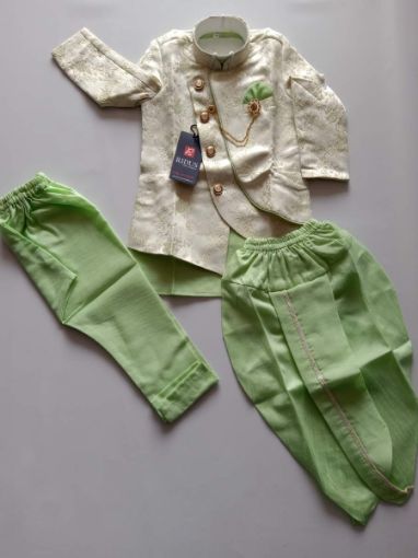 Picture of MDL00459 :: Size:9-12 Months :: Boys Party Wear-Sherwani and Dhoti Sets