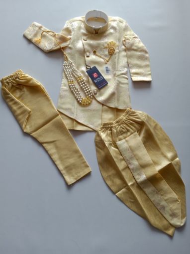 Picture of MDL00460 :: Size:9-12 Months :: Boys Party Wear-Sherwani and Dhoti Sets