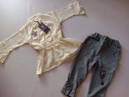 Picture of MDL00976 :: Size:8-9 Years :: Girls Top And 3/4th Set