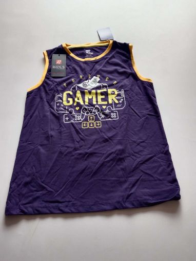 Picture of MDL00240 :: Size:13-14 Years :: Boys Sleaveless T Shirt