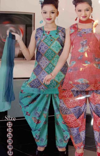 Picture of MDL00445 :: Size:5-6 Years :: Girls Patiala Set