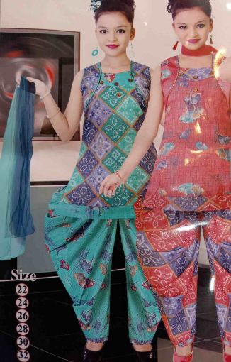 Picture of MDL00445 :: Size:6-7 Years :: Girls Patiala Set