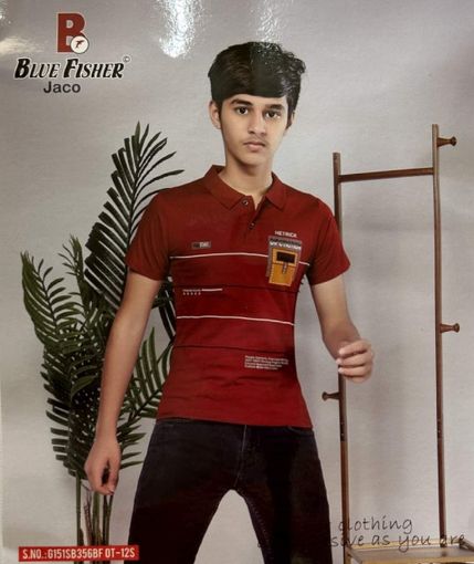 Picture of MDL00911 :: Size:6-7 Years :: Boys T-Shirt (With Collar)