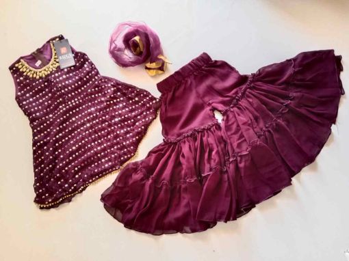 Picture of MDL01297 :: Size:6-7 Years :: Girls Top And Palazo Set