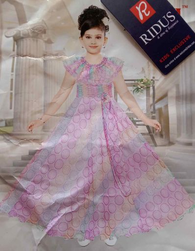 Picture of MDL01367 :: Size:4-5 Years :: Designer Frocks